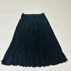 Citiknits Wide Leg Capri Pants Palazzo Black Ruffle Hem Womens sz M Travelers